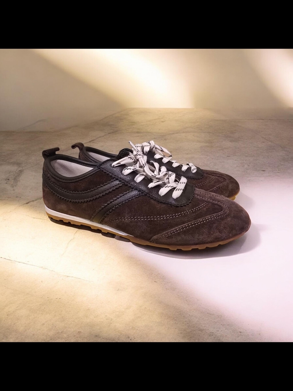 Dolce Vita Made In Italy Suede Casual Sneakers in Dark Brown